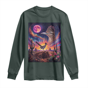 Arizona Roadrunner Vintage Desert Moon Retro Cactus Long Sleeve Shirt 90s Southwest Wildlife Bird Animal Lover