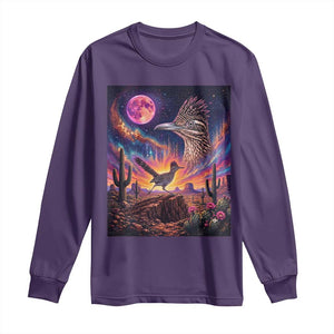 Arizona Roadrunner Vintage Desert Moon Retro Cactus Long Sleeve Shirt 90s Southwest Wildlife Bird Animal Lover