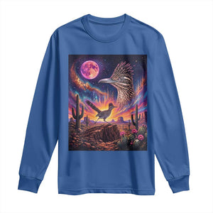 Arizona Roadrunner Vintage Desert Moon Retro Cactus Long Sleeve Shirt 90s Southwest Wildlife Bird Animal Lover