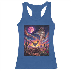 Arizona Roadrunner Vintage Desert Moon Retro Cactus Racerback Tank Top 90s Southwest Wildlife Bird Animal Lover