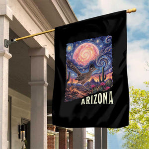 Arizona Roadrunner Vintage Desert Moon Retro Cactus Garden Flag Southwest Wildlife Bird Starry Night Style