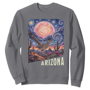 Arizona Roadrunner Vintage Desert Moon Retro Cactus Sweatshirt Southwest Wildlife Bird Starry Night Style