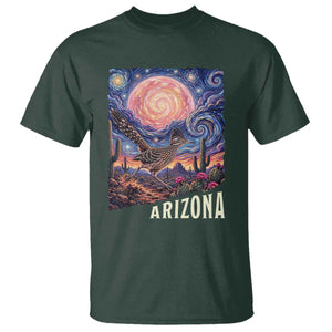 Arizona Roadrunner Vintage Desert Moon Retro Cactus T Shirt Southwest Wildlife Bird Starry Night Style
