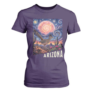Arizona Roadrunner Vintage Desert Moon Retro Cactus T Shirt For Women Southwest Wildlife Bird Starry Night Style