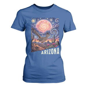 Arizona Roadrunner Vintage Desert Moon Retro Cactus T Shirt For Women Southwest Wildlife Bird Starry Night Style