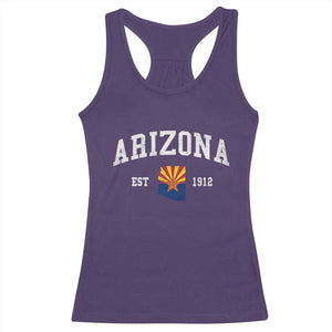 Arizona State Flag Grand Canyon State Established 1912 Racerback Tank Top