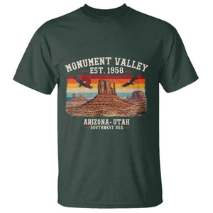 Retro Monument Valley Arizona Utah Sunset Established 1958 T Shirt Southwest Desert Eagle Road Trip Nature Souvenir