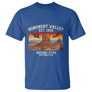 Retro Monument Valley Arizona Utah Sunset Established 1958 T Shirt Southwest Desert Eagle Road Trip Nature Souvenir