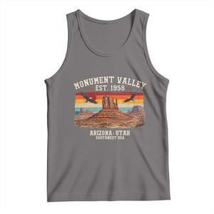 Retro Monument Valley Arizona Utah Sunset Established 1958 Tank Top Southwest Desert Eagle Road Trip Nature Souvenir