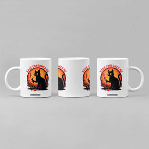 Funny Black Cat Halloween Funny Black Cat Murderous Cat With Knife Coffee Mug Rage Is Consuming Me TS14 Print Your Wear