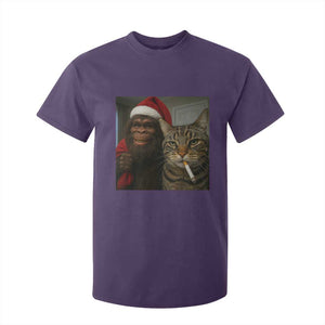 Funny Cat Selfie Bigfoot Christmas Sasquatch T Shirt For Kid TS14 Purple Print Your Wear