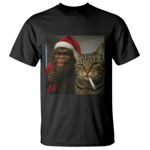 Funny Cat Selfie Bigfoot Christmas Sasquatch T Shirt TS14 Black Print Your Wear