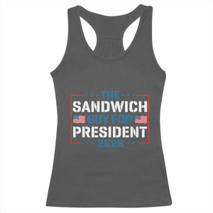 The Sandwich Guy for President 2028 Racerback Tank Top Free DC Funny Political Satire TS14 Dark Heather Print Your Wear