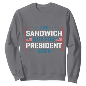 The Sandwich Guy for President 2028 Sweatshirt Free DC Funny Political Satire TS14 Charcoal Print Your Wear