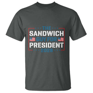 The Sandwich Guy for President 2028 T Shirt Free DC Funny Political Satire TS14 Dark Heather Print Your Wear