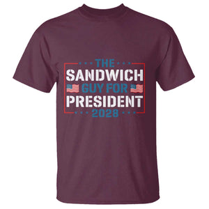 The Sandwich Guy for President 2028 T Shirt Free DC Funny Political Satire TS14 Maroon Print Your Wear