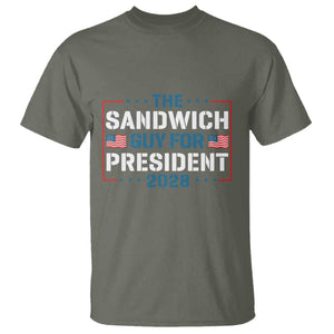 The Sandwich Guy for President 2028 T Shirt Free DC Funny Political Satire TS14 Military Green Print Your Wear