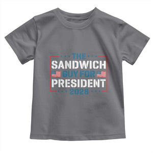 The Sandwich Guy for President 2028 Toddler T Shirt Free DC Funny Political Satire TS14 Charcoal Print Your Wear