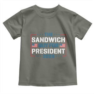 The Sandwich Guy for President 2028 Toddler T Shirt Free DC Funny Political Satire TS14 Military Green Print Your Wear