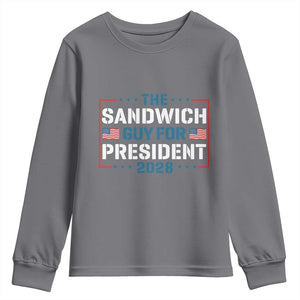 The Sandwich Guy for President 2028 Youth Sweatshirt Free DC Funny Political Satire TS14 Charcoal Print Your Wear