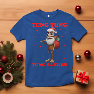 Funny Italian Brainrot Christmas T Shirt Tung Tung Tung Sahur Meme TS14 Royal Blue Print Your Wear