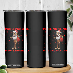 Funny Italian Brainrot Christmas Skinny Tumbler Tung Tung Tung Sahur Meme TS14 Print Your Wear