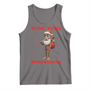 Funny Italian Brainrot Christmas Tank Top Tung Tung Tung Sahur Meme TS14 Deep Heather Print Your Wear