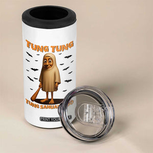 Funny Italian Brainrot Halloween 4 in 1 Can Cooler Tumbler Tung Tung Tung Sahur Meme TS14 Print Your Wear