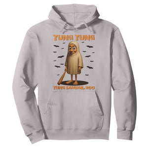 Funny Italian Brainrot Halloween Hoodie Tung Tung Tung Sahur Meme TS14 Ice Gray Print Your Wear