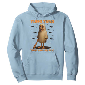 Funny Italian Brainrot Halloween Hoodie Tung Tung Tung Sahur Meme TS14 Light Blue Print Your Wear