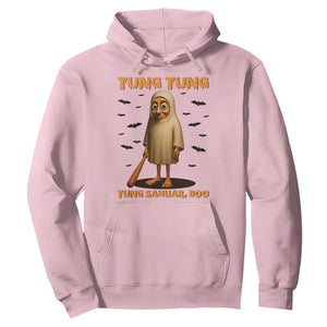 Funny Italian Brainrot Halloween Hoodie Tung Tung Tung Sahur Meme TS14 Light Pink Print Your Wear