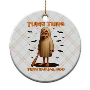 Funny Italian Brainrot Halloween Ceramic Ornament Tung Tung Tung Sahur Meme TS14 1pc Christmas Plaid Print Your Wear