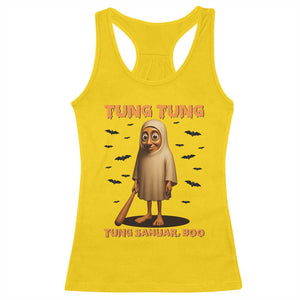 Funny Italian Brainrot Halloween Racerback Tank Top Tung Tung Tung Sahur Meme TS14 Daisy Print Your Wear