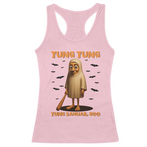 Funny Italian Brainrot Halloween Racerback Tank Top Tung Tung Tung Sahur Meme TS14 Light Pink Print Your Wear
