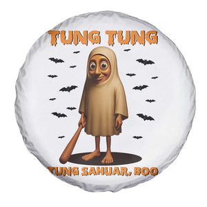 Funny Italian Brainrot Halloween Spare Tire Cover Tung Tung Tung Sahur Meme TS14 Print Your Wear