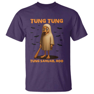 Funny Italian Brainrot Halloween T Shirt Tung Tung Tung Sahur Meme TS14 Purple Print Your Wear