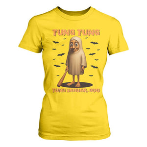 Funny Italian Brainrot Halloween T Shirt For Women Tung Tung Tung Sahur Meme TS14 Daisy Print Your Wear