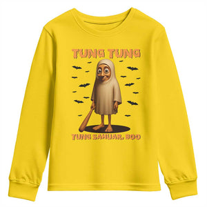 Funny Italian Brainrot Halloween Youth Sweatshirt Tung Tung Tung Sahur Meme TS14 Daisy Print Your Wear