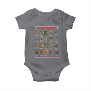 Italian Brainrot Christmas Baby Onesie Funny Brain Rot Gen-Z Meme TS14 Charcoal Print Your Wear