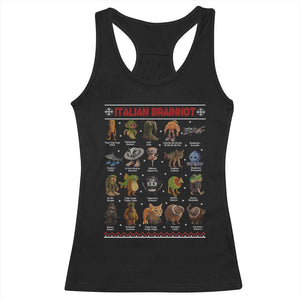Italian Brainrot Christmas Racerback Tank Top Funny Brain Rot Gen-Z Meme TS14 Black Print Your Wear