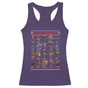 Italian Brainrot Christmas Racerback Tank Top Funny Brain Rot Gen-Z Meme TS14 Purple Print Your Wear