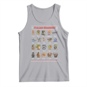 Italian Brainrot Christmas Tank Top Funny Brain Rot Gen-Z Meme TS14 Athletic Heather Print Your Wear