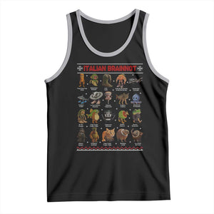 Italian Brainrot Christmas Tank Top Funny Brain Rot Gen-Z Meme TS14 Black Athletic Heather Print Your Wear