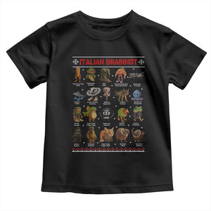 Italian Brainrot Christmas Toddler T Shirt Funny Brain Rot Gen-Z Meme TS14 Black Print Your Wear