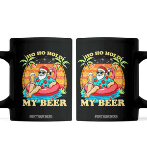 Santa Beer Christmas Coffee Mug Ho Ho Ho My Beer TS14 Black Print Your Wear
