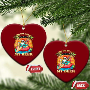 Santa Beer Xmas Ceramic Ornament Ho Ho Ho My Beer TS14 Print Your Wear