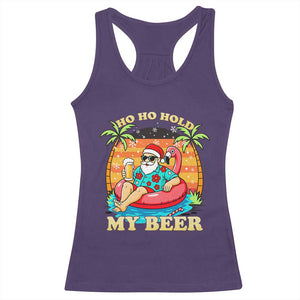 Santa Beer Christmas Racerback Tank Top Ho Ho Ho My Beer TS14 Purple Print Your Wear
