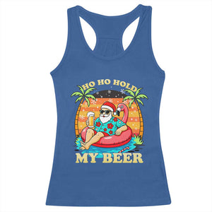 Santa Beer Christmas Racerback Tank Top Ho Ho Ho My Beer TS14 Royal Blue Print Your Wear