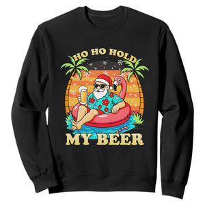 Santa Beer Christmas Sweatshirt Ho Ho Ho My Beer TS14 Black Print Your Wear