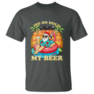 Santa Beer Christmas T Shirt Ho Ho Ho My Beer TS14 Dark Heather Print Your Wear